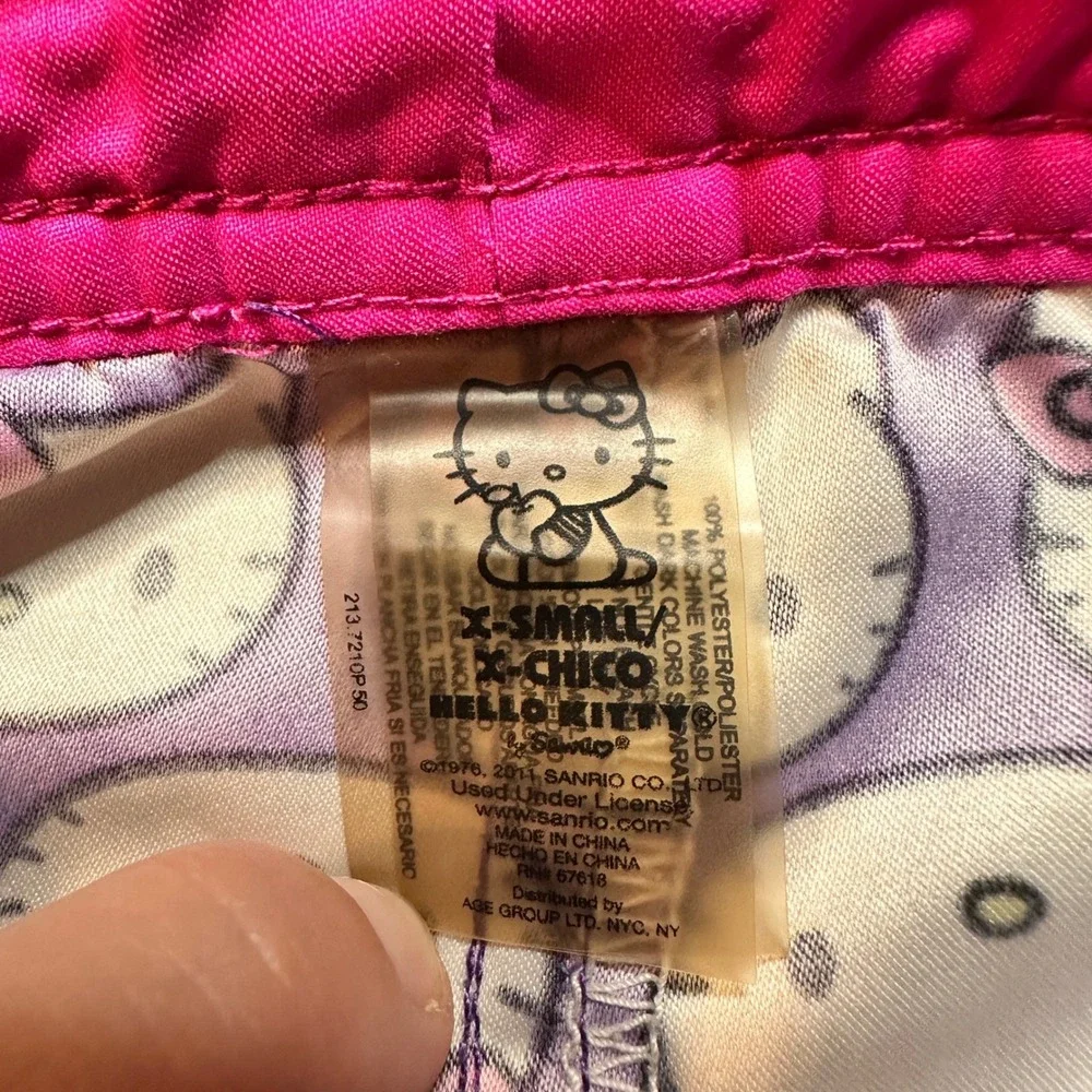 Hello Kitty Sanrio Board Shorts Printed Pink Purple‎ Polyester Youth XS